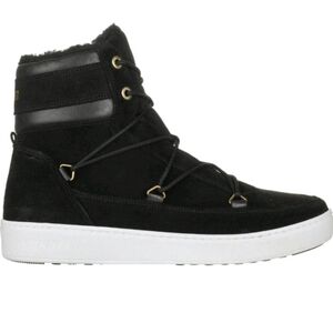 Moon Boot Mens Black Tecnica Mercury High Paris Suede Leather Faux Fur Boot 10